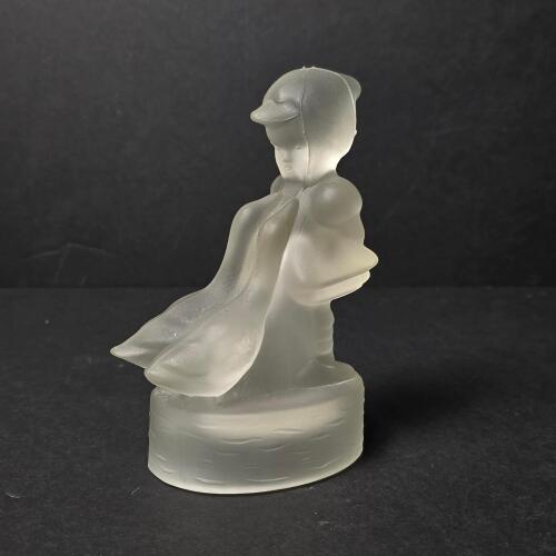 Frosted Art Glass Figurine of a Child in Cloak