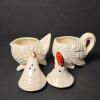 Ceramic Chicken Creamer, Sugar Bowl, Salt and Pepper Shakers - 2