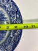 Liberty Blue Independence Hall Plate, Shelley Dainty Blue Saucer, Wild Fire USA Floral Bowl - 10