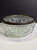 Cut Glass Bowl with Silver Plate Rim