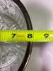 Cut Glass Bowl with Silver Plate Rim - 5