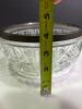 Cut Glass Bowl with Silver Plate Rim - 6