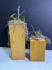 Handmade Rustic Wood Block Jack-O'-Lantern Pumpkin Decorations - 2