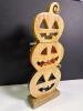 Hand Carved Stacked Jack-O'-Lantern - 2