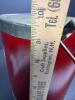 Kraftware Red Ice Bucket With Brass Trim and Handle - 8