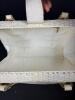 White Woven Handbag With Gold-Tone Hardware - 5