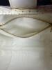White Woven Handbag With Gold-Tone Hardware - 6