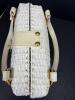 White Woven Handbag With Gold-Tone Hardware - 8
