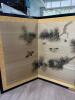 Japanese Folding Byobu Screen Motif with Metal Holders - 2