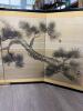 Japanese Folding Byobu Screen Motif with Metal Holders - 3