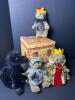 Lillian Vernon Castle Box with Plush With Horse, King, Queen & Knight Teddies
