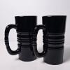 Pair of Tiara Black Glass Mugs - 2