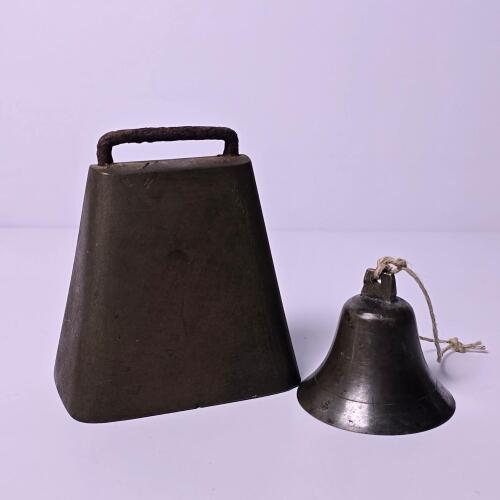 Metal Cowbell and Hand Bell