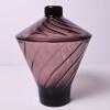 Purple Swirl Art Glass Jar with Lid
