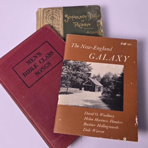 Vintage Books: Schoolboy Days in Russia, Men's Bible Class Songs, New-England Galaxy