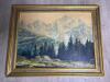 29"x 37" Framed Landscape Wall Art Jungfrau Mountain Scene