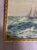 25"x 31" Maritime Oil Painting in the Manner of 20th Century Marine Art - 6