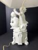 Bisque Porcelain Cherub Figural Table Lamp - 8