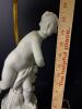 Porcelain Figural Table Lamp With Cherub and Fabric Shade - 3
