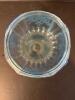 Blue Depression Glass Floral Pattern Jar - 3