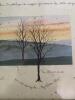 Framed D. Morgan Print With Tree and Sunset Scene, 1990 - 4