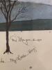 Framed D. Morgan Print With Tree and Sunset Scene, 1990 - 5