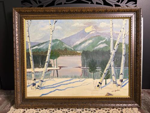 Original Signed Oil on Canvas in Ornate Wood Frame