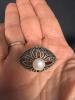 Sterling Silver 925 Marcasite and Pearl Brooch - 2