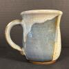 Studio Pottery Mug Signed Aswad Blue and Cream Glaze