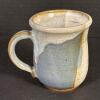 Studio Pottery Mug Signed Aswad Blue and Cream Glaze - 9