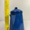 Vintage Blue Speckled Enamelware Coffee Pot - 7