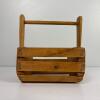 Small Vintage Wooden Slat Basket - 2