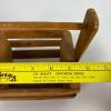 Small Vintage Wooden Slat Basket - 9