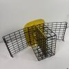 Yellow Metal Hanging Suet Bird Feeder - 4