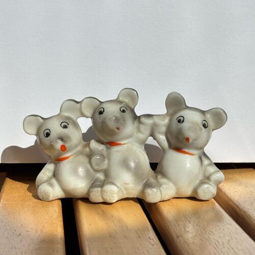 Vintage Ceramic Mice Figurine