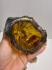 Amber Iridescent Glass Lady Figurines in Victorian-Style Dress - 3