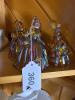 Amber Iridescent Glass Lady Figurines in Victorian-Style Dress - 4