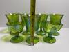 Green Iridescent Grape-Pattern Pitcher With Matching Goblets and Creamer - 2