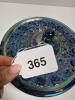 Blue Iridescent Pressed Glass Covered Candy Dish - 4