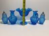 Kanawha Blue Hobnail Glassware Assortment - 2
