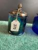 Carnival Glass Canister With Lid in Grape and Leaf Pattern - 4