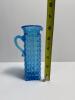 Blue Pressed Glass Bowl and Pitcher - 2