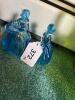 Pair of Iridescent Blue Glass Lady Figurines - 4