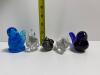 Art Glass Bird Figurines Including Blue Swanson and Cobalt Cobb - 2