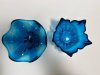 MCM Blue Art Glass Bowls - 3
