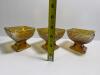 Carnival Glass Dessert Compotes in Daisy Pattern - 3