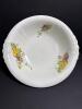 Floral-Decorated Porcelain Bowl with Scalloped Rim