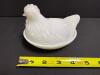 Milk Glass Hen on Nest Covered Dish - 2