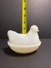 Milk Glass Hen on Nest Covered Dish - 3