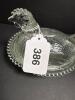 Clear Pressed Glass Hen on Nest Covered Dish - 4